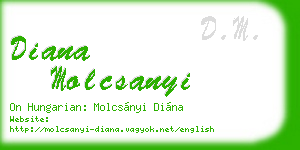diana molcsanyi business card