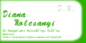 diana molcsanyi business card